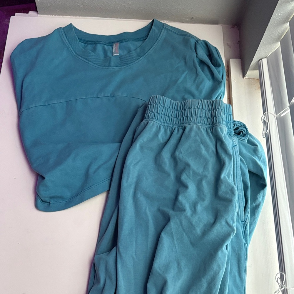 Free People Teal Jumpsuit